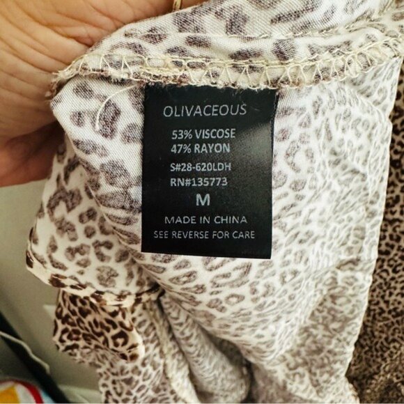 Olivaceous Tan and Black Sheath Dress with Bishop Sleeves Size Medium NWT - Picture 15 of 16